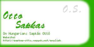 otto sapkas business card
