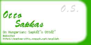 otto sapkas business card